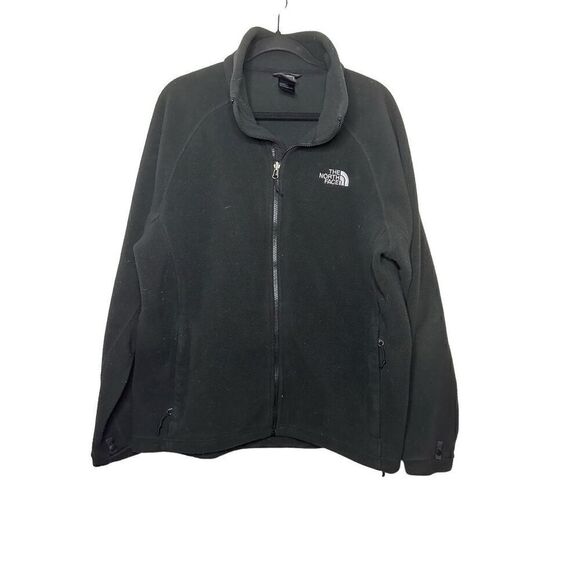 The North Face Men’s Basic Black Zip Up Fleece Jacket Size Large - Picture 1 of 5